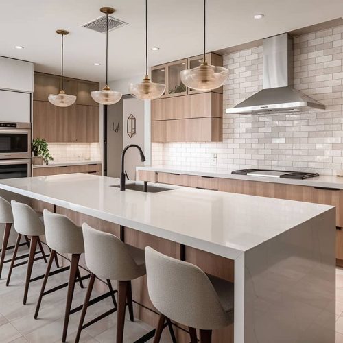 Tiled kitchen